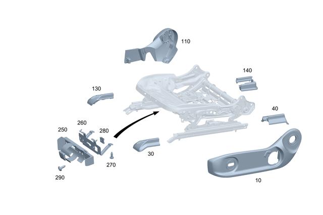 2058601001 - Driver Seat: Holder for Mercedes-Benz Image image