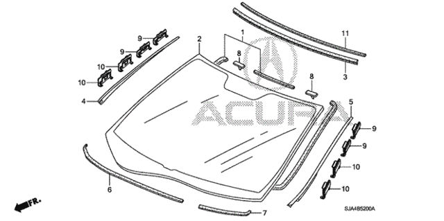 Front Windshield for 2012 Acura RL #0