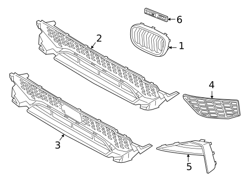 Grille & Components for 2021 BMW X4 #0