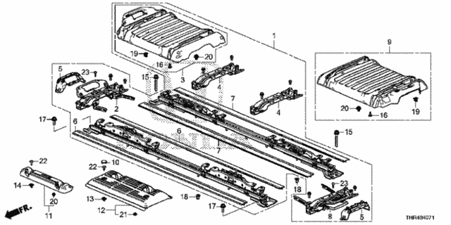 Seat Rail (2) for 2021 Honda Odyssey #0