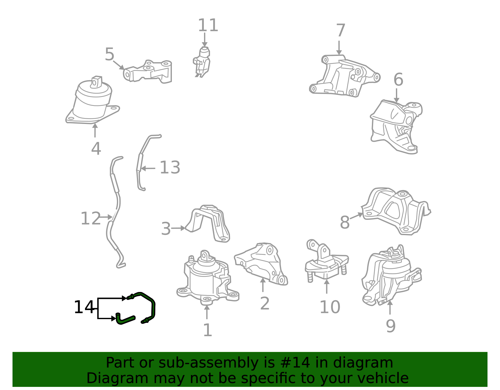 A00 Icon Vacuum Hose 50941-TA0-A00 | Parts Precision Honda