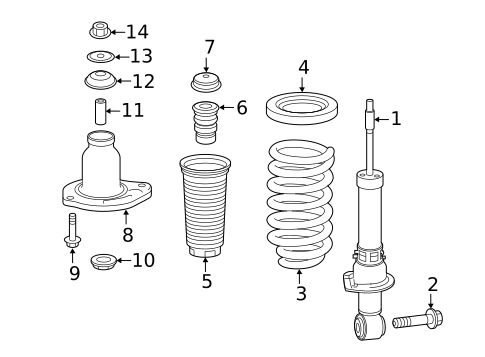 Shocks & Components for 2022 Honda Pilot #0