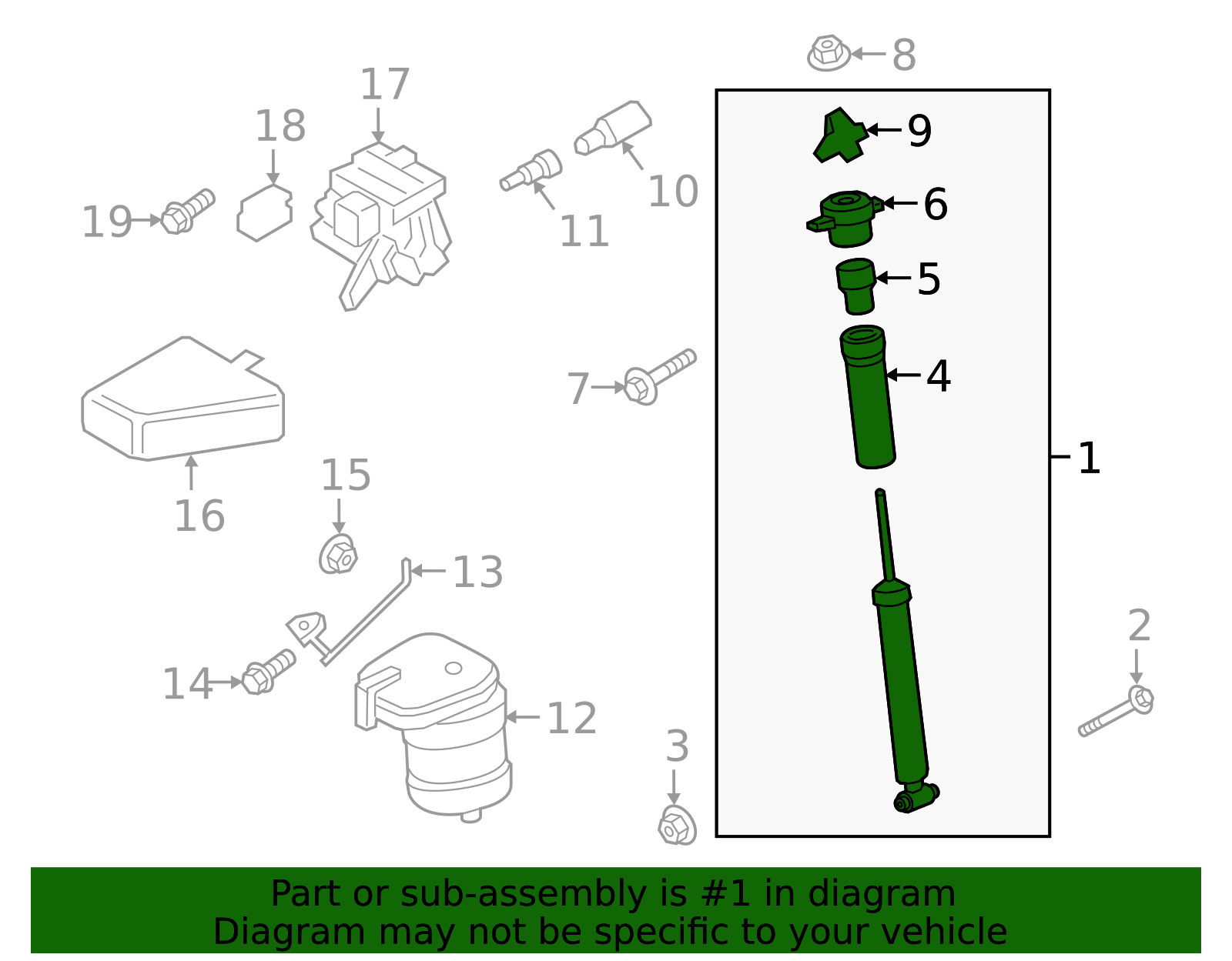 Suspension Shock Absorber - Porsche (9Y0-513-021-E)