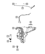 5152030AA - Electrical: Washer, Windshield Pump for Chrysler: 200, 300, Aspen, Pacifica, Sebring, Town &amp; Country, Voyager | Dodge: Avenger, Caliber, Durango, Grand Caravan, Journey, Nitro, Ram 1500, Ram 2500, Ram 3500 | Fiat: 500 | Jeep: Cherokee, Commander, Compass, Grand Cherokee, Grand Cherokee WK, Liberty, Patriot, Wrangler, Wrangler JK | Ram: 1500, 1500 Classic, 2500, 3500, C/V Image