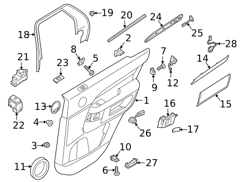 Interior Trim - Rear Door for 2023 Land Rover Discovery #0