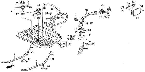 Fuel Tank for 1986 Acura Integra #0