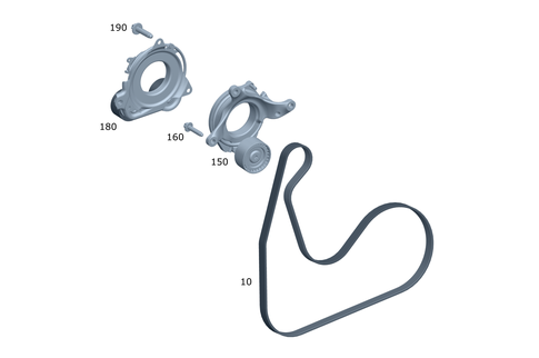 V-Belt, Belt Tightener, Sheave Pulley for 2020 Mercedes-Benz A35 AMG #0