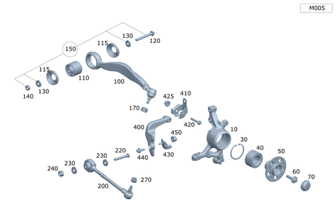4MATIC&reg; Steering Knuckle and Transverse Control Arm for 2014 Mercedes-Benz E63 AMG #0
