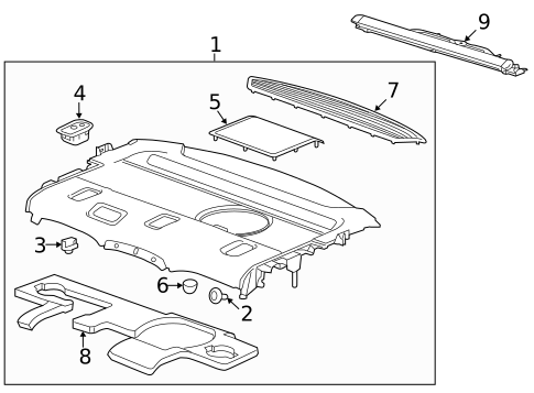 Interior Trim - Rear Body for 2017 Cadillac CT6 #1