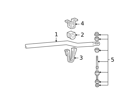 Stabilizer Bar & Components for 2004 Ford Mustang #0