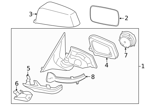 Outside Mirrors for 2014 BMW 750Li #0