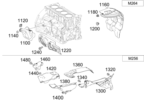Shielding and Damping to Engine, Transmission, Front Axle Differential for 2025 Mercedes-Benz E 53 AMG&reg; #0