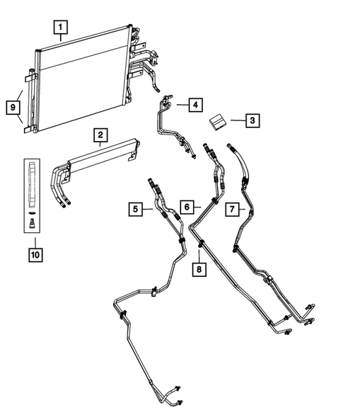 Transmission Oil Cooler, and Lines for 2012 Ram 1500 #0