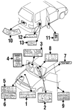 LB9469014 - : Tire Info Label for Mazda: MPV Image