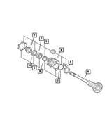 5134635AA - Rear Axle: Axle Shaft Nut, Left for Mopar Image image