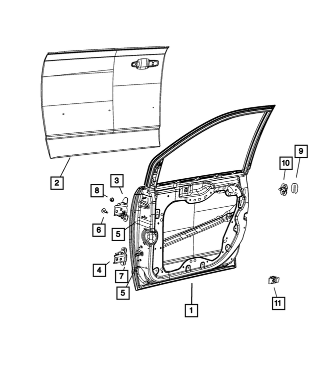 4589140AA - Doors, Door Mirrors and Related Parts: Door Latch Striker Spacer for Mopar Image