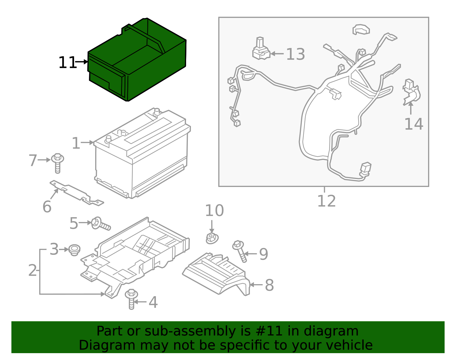 DS7Z-10A687-C - High-Quality Battery Cover for 2013-2024 Ford ...