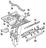 7643466Y00 - : Reinforcement Brace for Nissan: NX Image