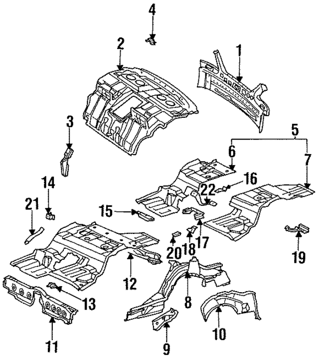 1406100125 - Body: Side Member Reinforcement for Mercedes-Benz Image