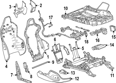 Passenger Seat Components for 2025 Chevrolet Corvette #8