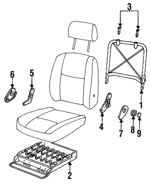 Seat Components for 1992 Chevrolet Lumina APV #0