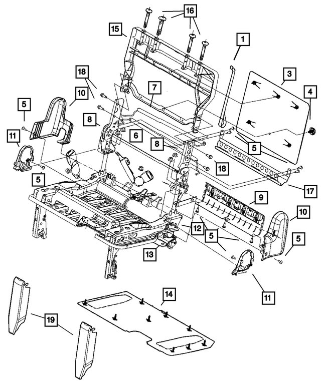 1AL811KSAA - Interior Trim: Headrest Sleeve, Left for Chrysler: Town &amp; Country | Dodge: Grand Caravan Image