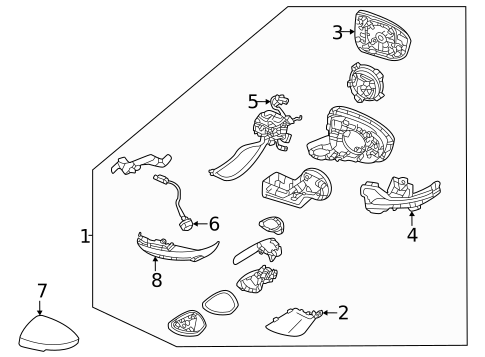 Outside Mirrors for 2025 Mitsubishi Outlander PHEV #0