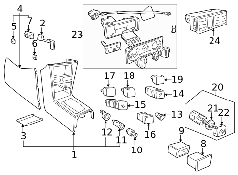 Front Console for 2003 Saab 9-3 #0