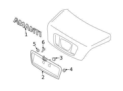 Exterior Trim - Trunk for 2007 Kia Amanti #0