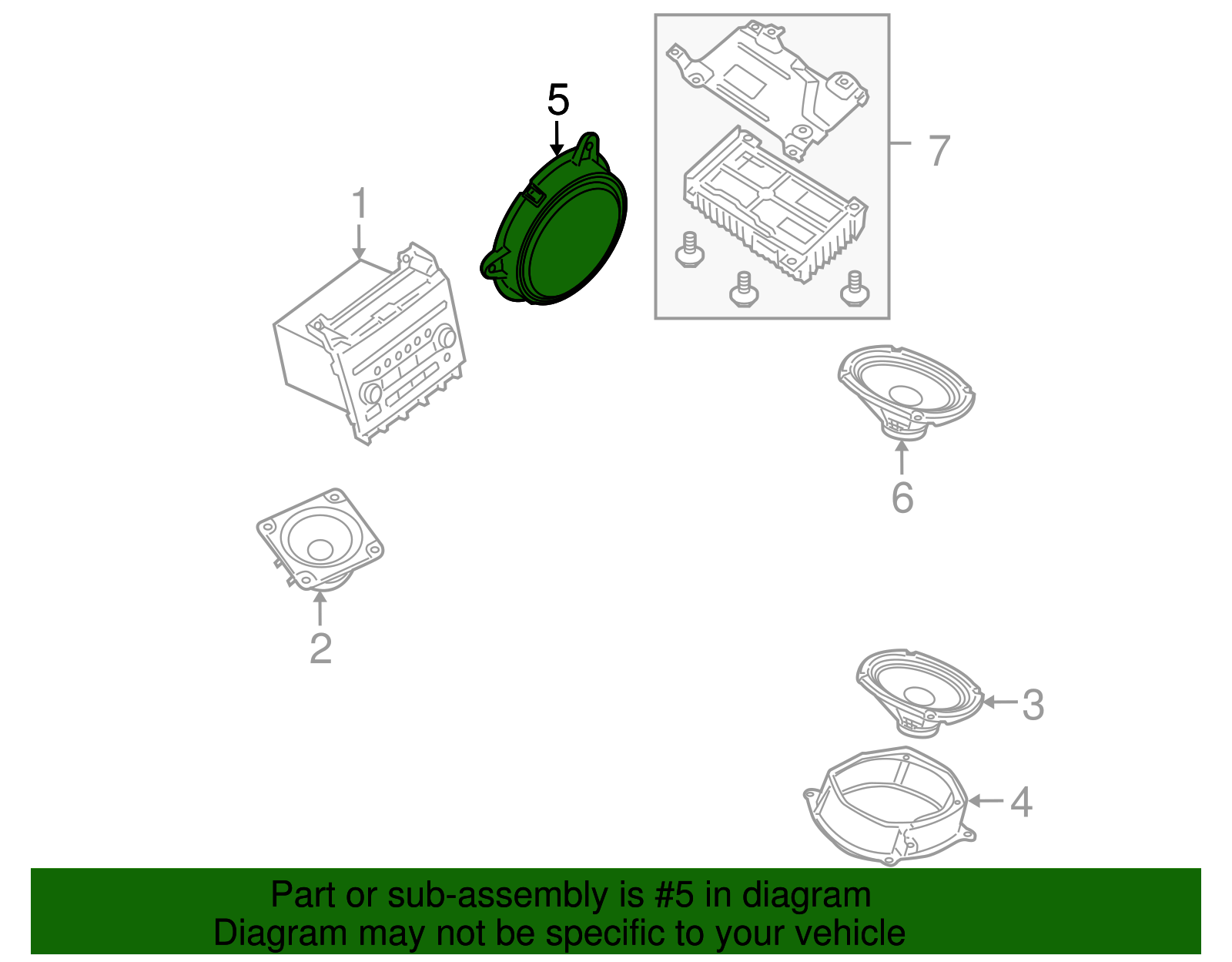 Genuine Nissan Parts - Speaker Unit (28156-9FF0A