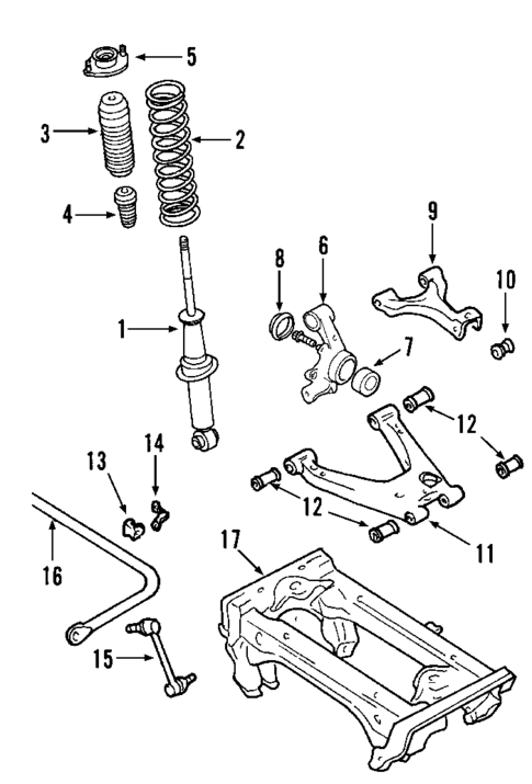 Rear Suspension for 1992 Mazda Miata #5