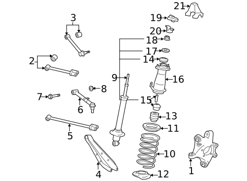 Rear Suspension for 2011 Lexus GS450h #0