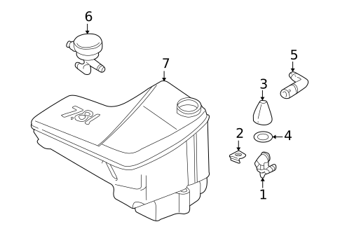 Washer Components for 2005 BMW X3 #0