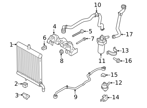 Radiator & Components for 2019 Land Rover Range Rover Sport #1