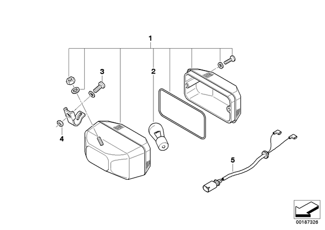 61127696505 - : Wire, Rear Fog Lamp for BMW-Motorrad Image