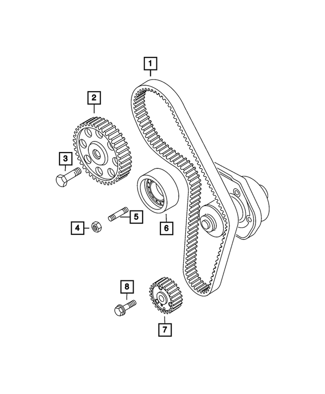 6509652AA - 1.4L Turbo; Engine: Hex Nut for Mopar Image