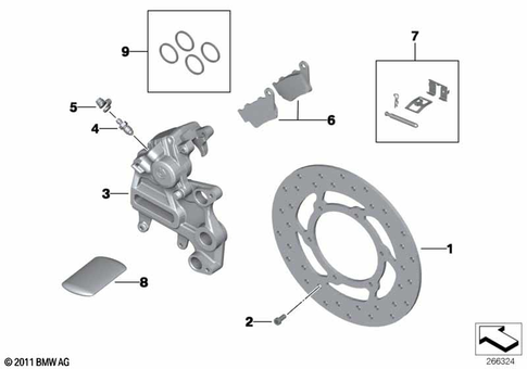 Rear Wheel Brake for 2007 BMW-Motorrad G 650 Xcountry #0