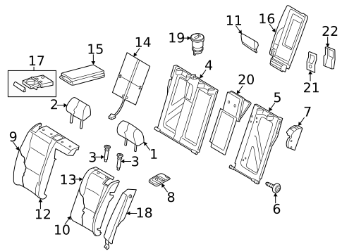Rear Seat Components for 2011 Audi A4 Quattro #2