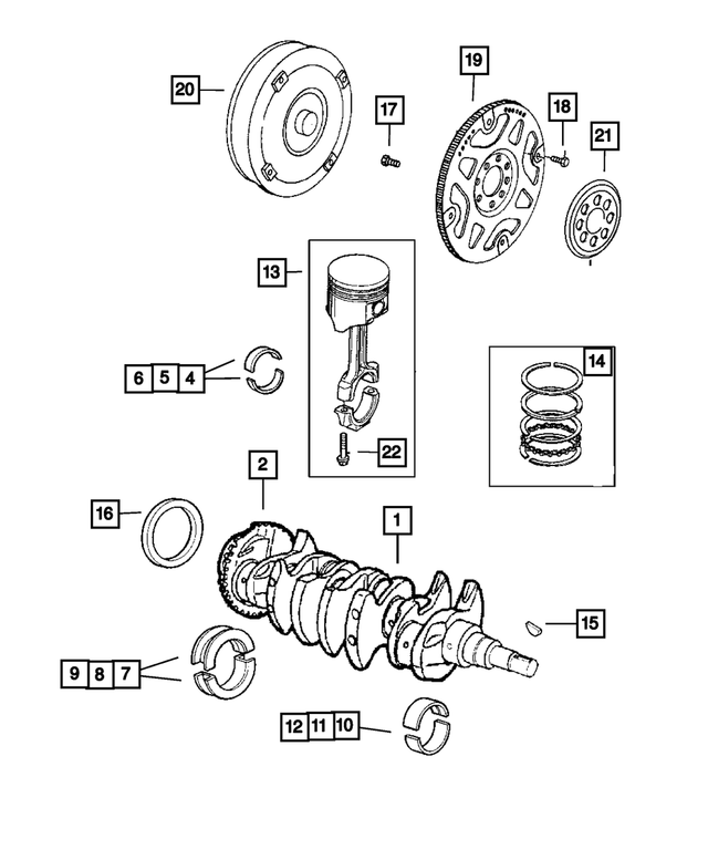 5093449AA - Engine 2.4L Four Cylinder: Connecting Rod Bearing Kit for Mopar Image