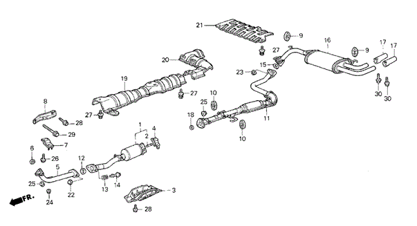 Exhaust System (PGM-FI) for 1985 Honda Civic #0