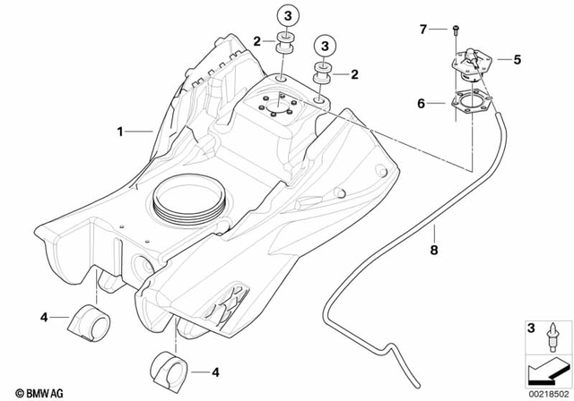 16112309211 - Fuel Supply: Rubber Mounting -  for BMW-Motorrad Image