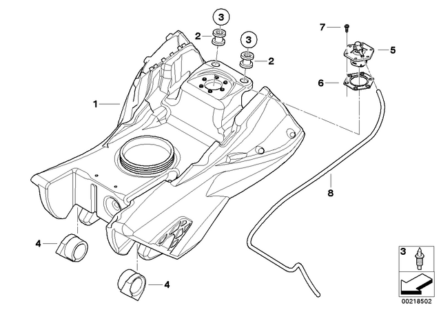 16112309211 - Fuel Supply: Rubber Mounting -  for BMW-Motorrad Image