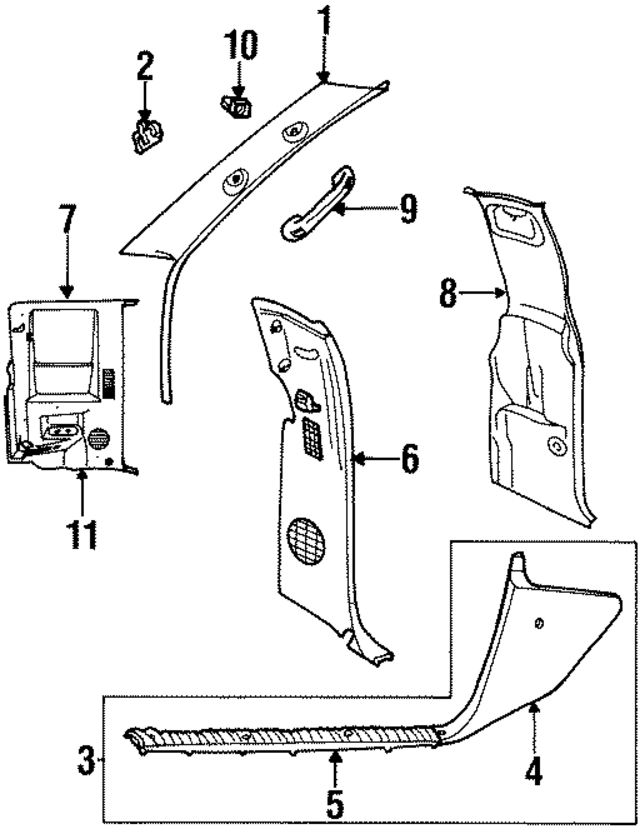5DZ94SP8 - Body: Pillar Trim for Mopar Image