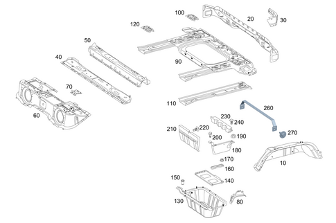 Rear End Floor for 2021 Mercedes-Benz G550 #0