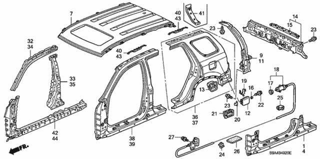 Outer Panel - Roof Panel (Plasma Style Panel) for 2003 Honda CR-V #0