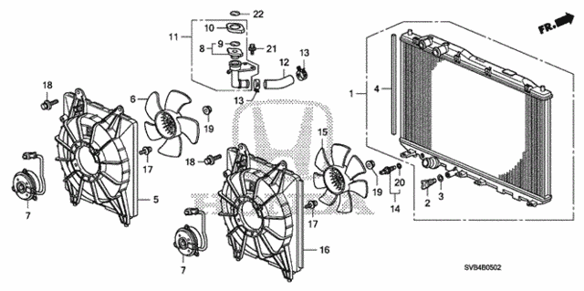 Radiator (2.0L) (Denso) for 2011 Honda Civic #0