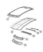 68584551AA - Body Sheet Metal Except Doors: Roof Panel for Mopar Image