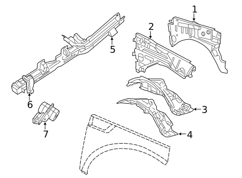 Structural Components & Rails for 2012 Jeep Liberty #0