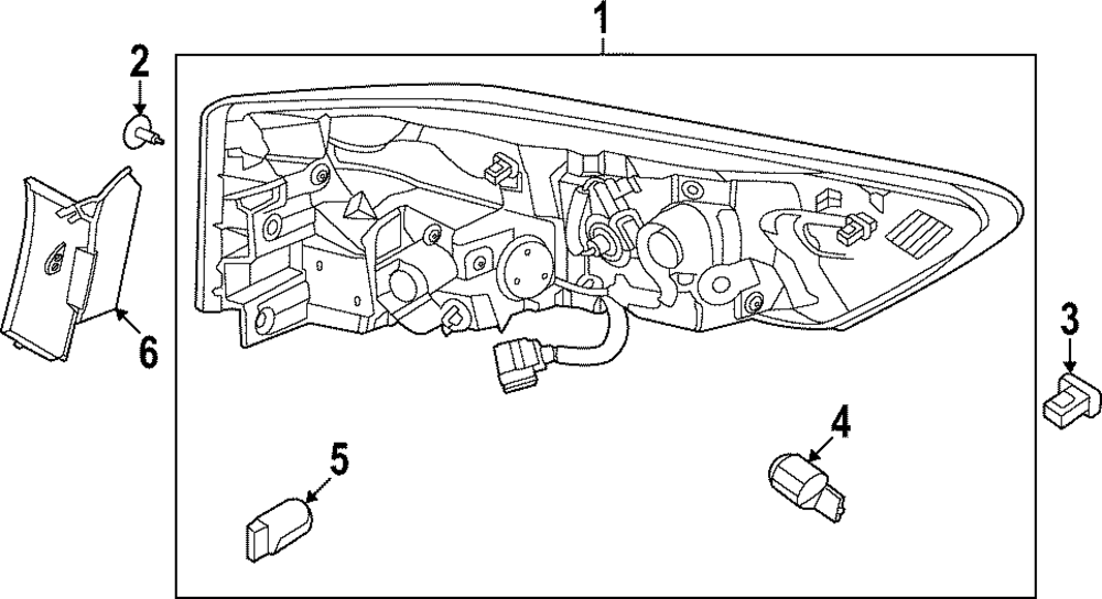 Genuine Rear Taillamp Assembly (lh) (r53 Pathfinder) - 26555-6TA0B