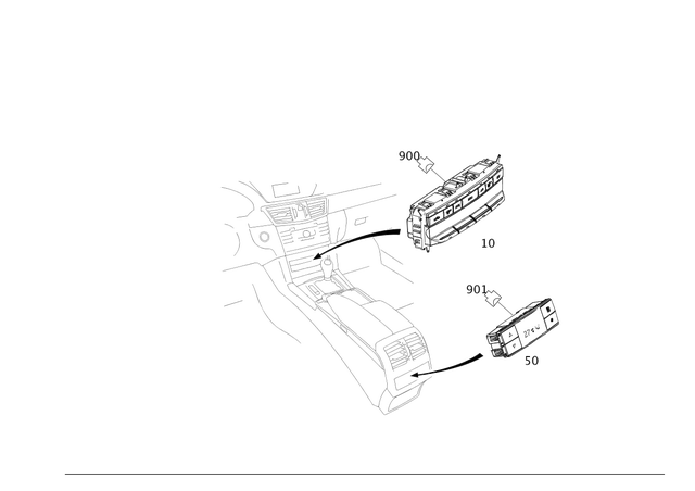 2129008708 - Heating and Ventilation: Control Unit for Mercedes-Benz: E250, E350, E400, E550, E63 AMG Image image